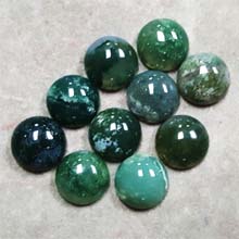 12MM ROUND CABOCHON MOSS AGATE(10PCS/BAG)